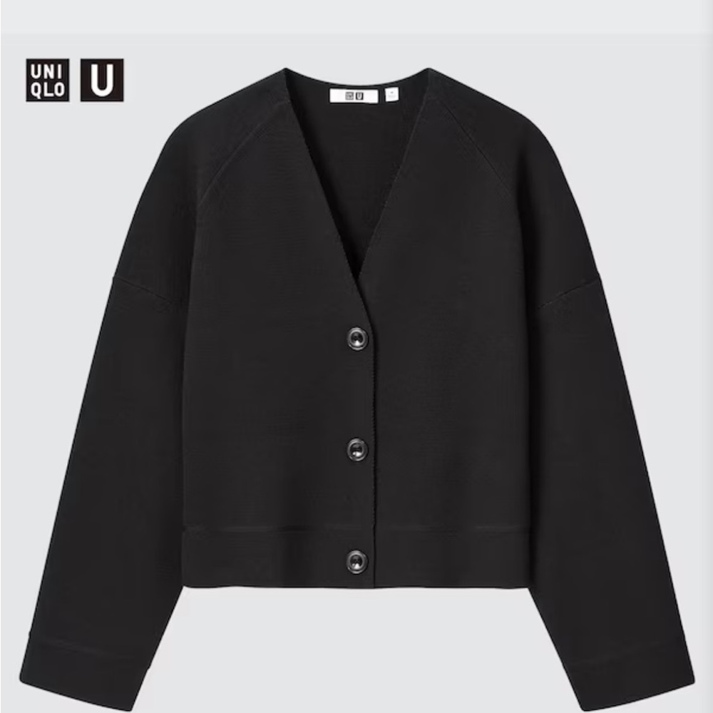 Uniqlo U Merino-Blend Cropped Long-Sleeve Cardigan